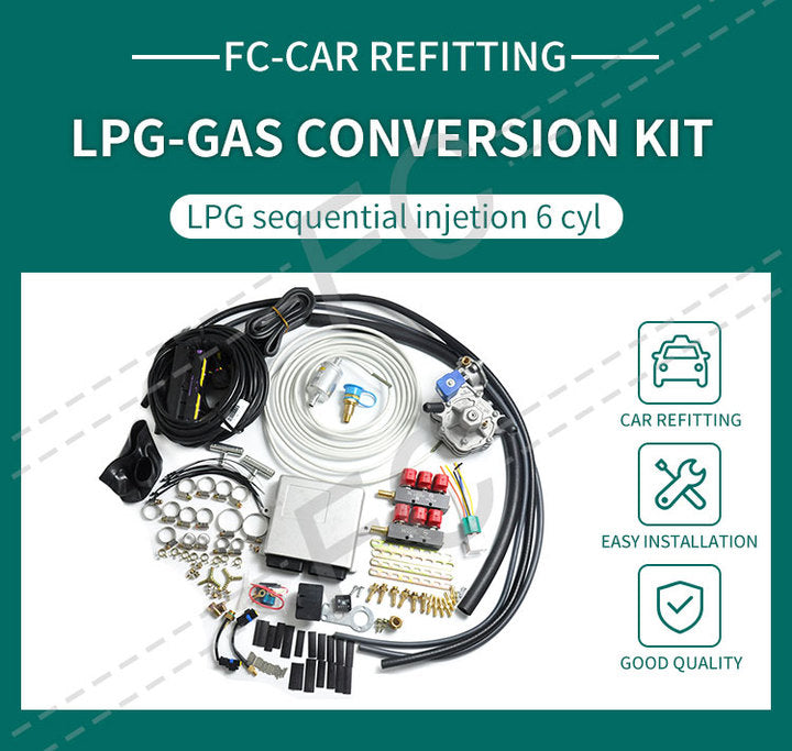 FC LPG Conversion Kit for 6-Cylinder Cars Complete Gas System for Trucks & SUVs (CE Certified)