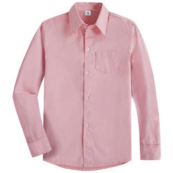 Custom Kids Formal Wedding Party White Button-Down Shirts Cotton Long Sleeve Dress School Uniform Shirt For Boys