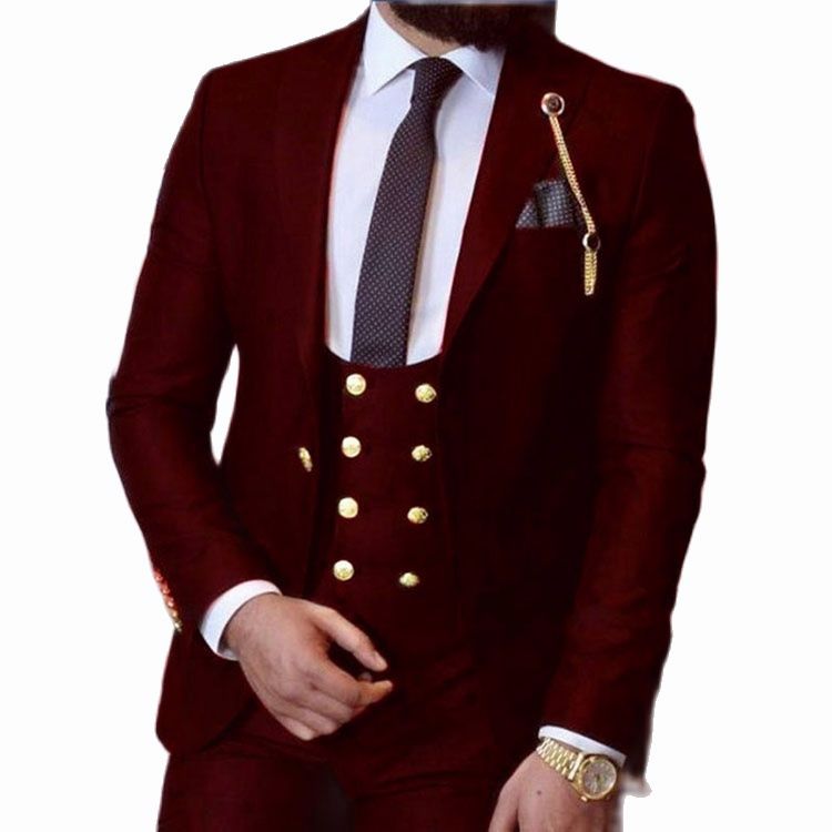 Italian Business 3 Pieces Royal Blue Classic Men Suit Groom Prom Tuxedos Groomsmen Blazer for Wedding suit for men