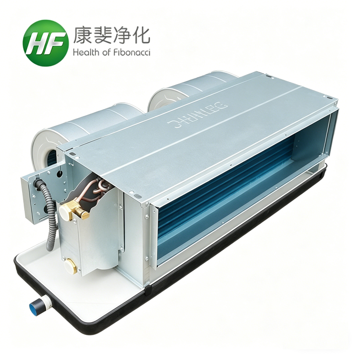 Luxury Horizontal Concealed Ducted Fan Coil Unit 2 Pipe 4 Pipe Hydronic Water Cooling Heating FCU HVAC System