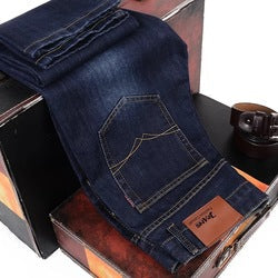 Wholesale large size fashion loose stretch men straight jeans 2023 new design trend high waist business casual long pants