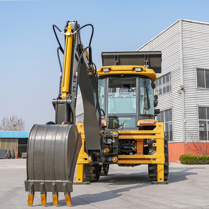 Professional Mini 4x4 Backhoe Loader with EPA Engine Automatic Transmission 70KW Power-Attachments & Agricultural Tractor