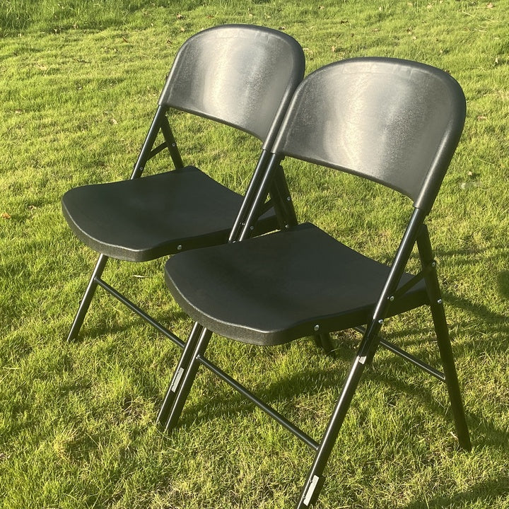 Cheap Strong Capacity Outdoor Garden Injection PP Plastic Portable Folding Chair-Bigger Size White/Black/Grey