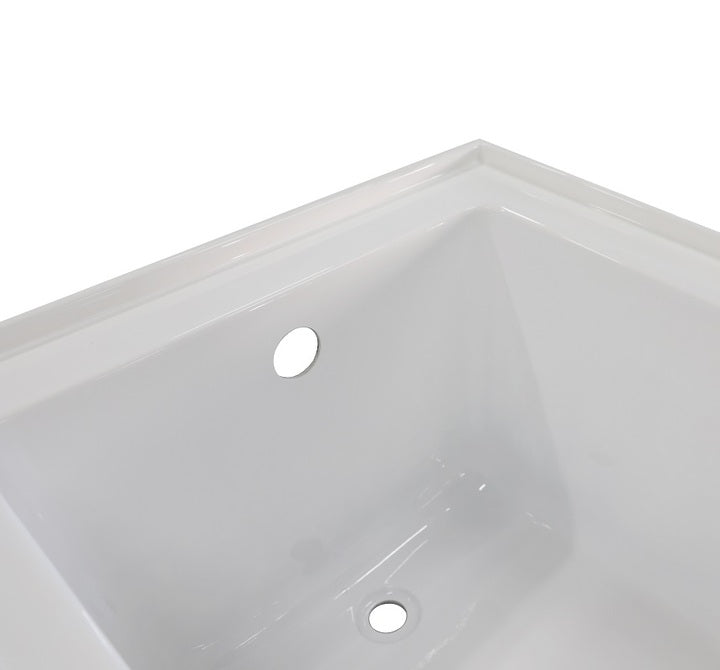 Rectangle Bathroom Tubs for Adult Bathing Three-Side Apron Freestanding Soaking Acrylic Bathtub