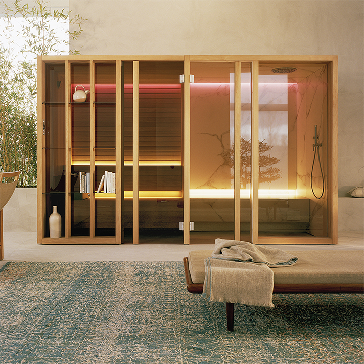 High-end Custom Indoor Spa Bathtub Sauna Room