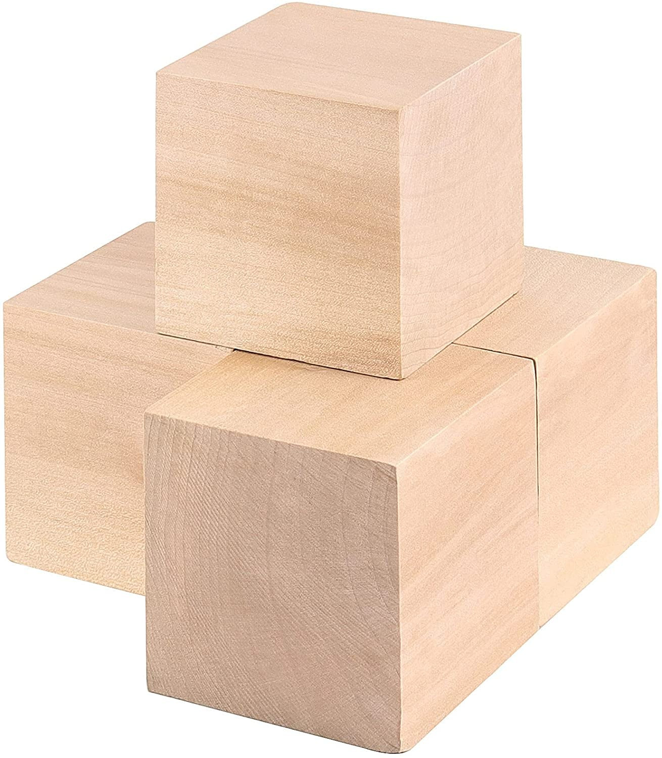 Unfinished building square pine cube children's painting DIY handicraft puzzle making photo carving art supplies