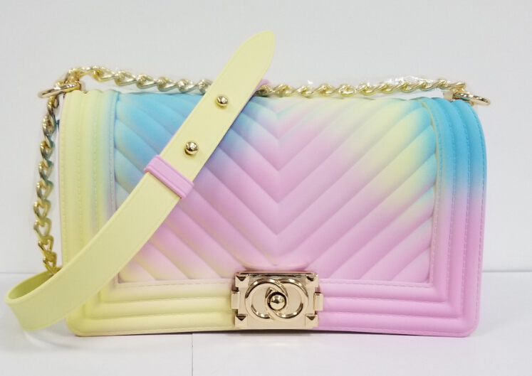 women jelly purse hand bags designer wholesale rainbow bag 2021 women ladies shoulder handbags candy jelly bags