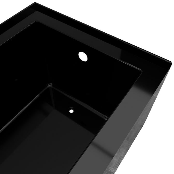 Modern Bathtubs Bathroom Shower Room Free Standing Three-Side Skirt Matt Black Acrylic Bath Tub