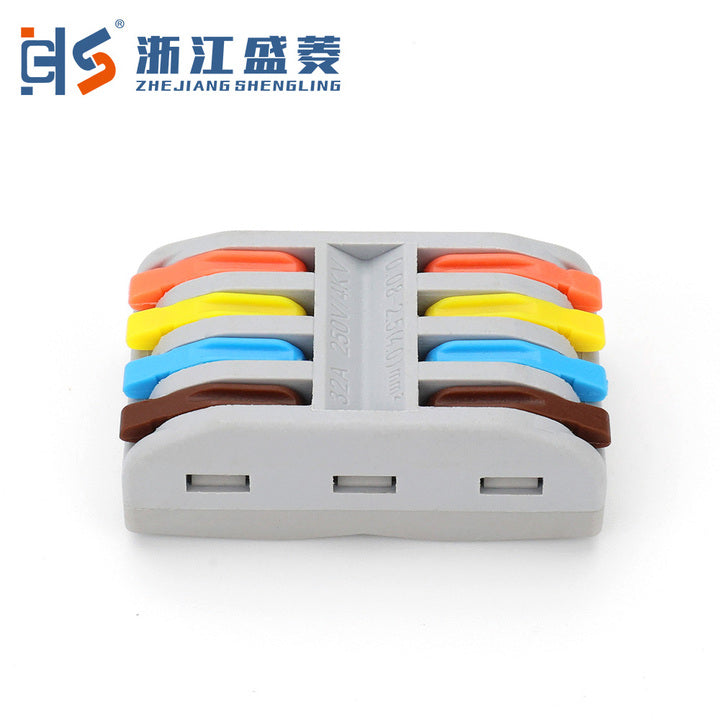 CZLS -224 Spring 4-Pole Screw Connection Industrial Electric Universal Cable Connector 222 Fast Compact Quick Wiring 32A 20-8