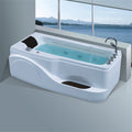 Waterfall White Acrylic Modern Design Massage Bath Tubs with Faucets