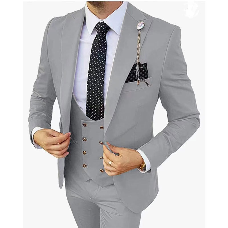 2023 OEM Trajes De Hombre Slim Fit Groom Wedding Business Tuxedo Suit Formal Gentleman 3 Pieces Blazer Designs For Set Men Suits