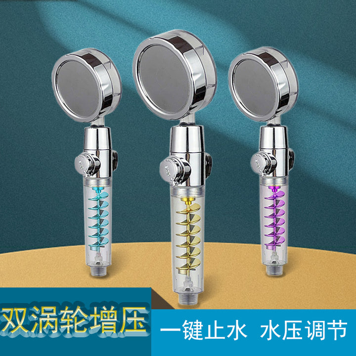 High Pressure Wall Mount Plastic Single Handle Shower Head Power Spray Filtered Handheld Water Softener Hand Shower