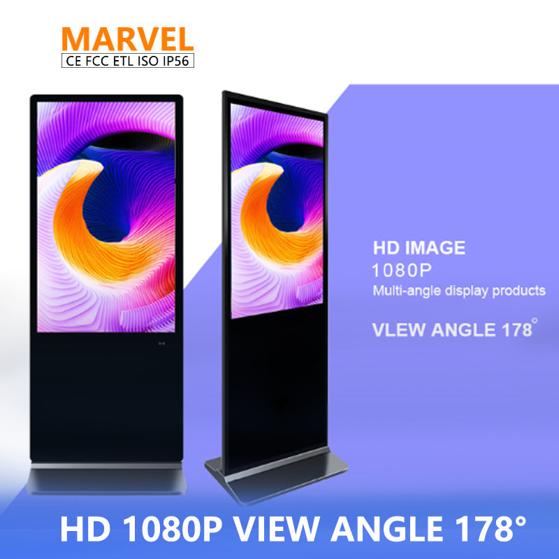Marvel 43 55 Inch Indoor Android Floor Stand Touch Screen Display Advertising Totem Lcd Digital Signage