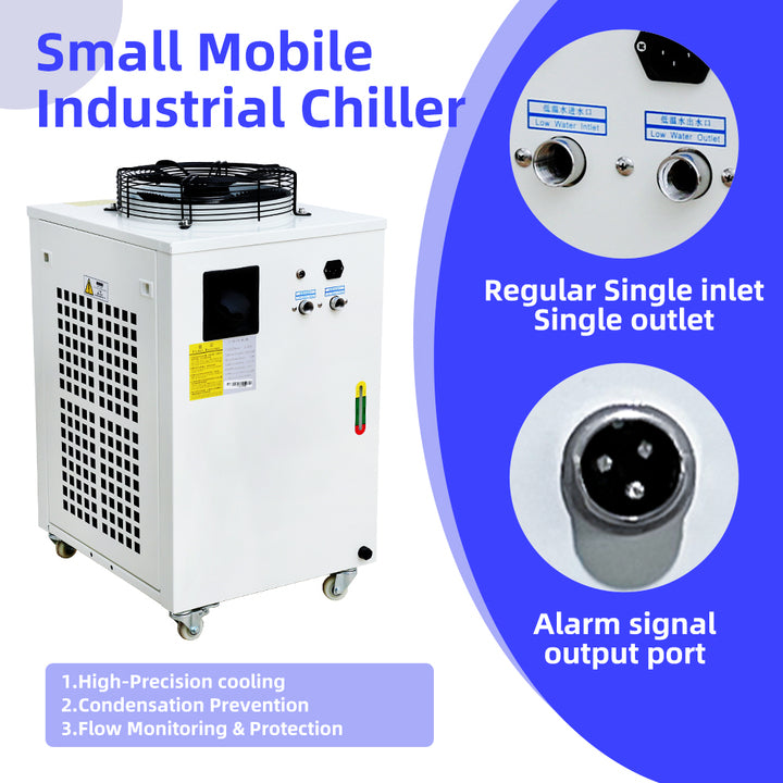 Best Seller 1.3HP Efficient Laser Chiller Blue Penguin Industrial Water Cooler for Brazil Market Factory Direct