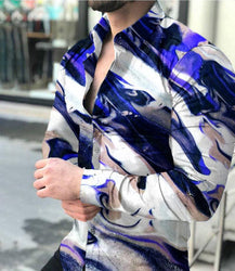 Fashion Custom Men Tee Dress Shirts Casual Clothes Long Sleeve Printing Shirts For Mens