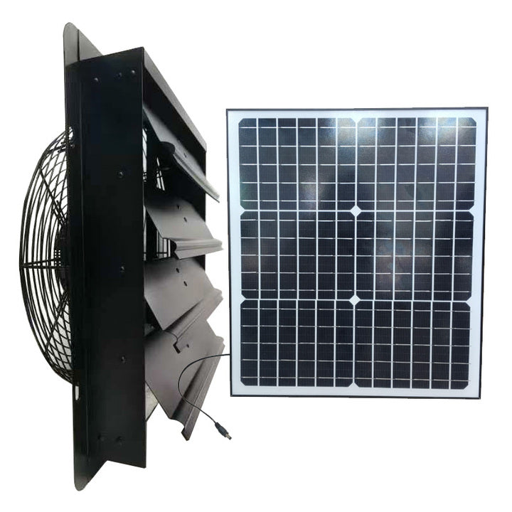 12inch Window Mounted Bathroom Exhaust Fan Wall Mount Kitchen Solar Exhaust Fan