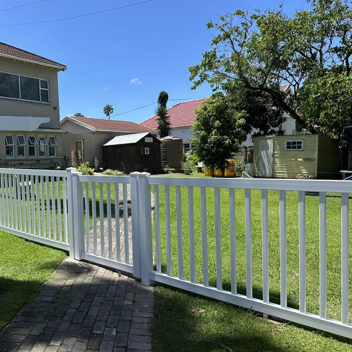 Closed Picket PVC Fence, PVC Cover for the Fence Single&double Fence Gate, Swimming Pool fences, gardening fencing