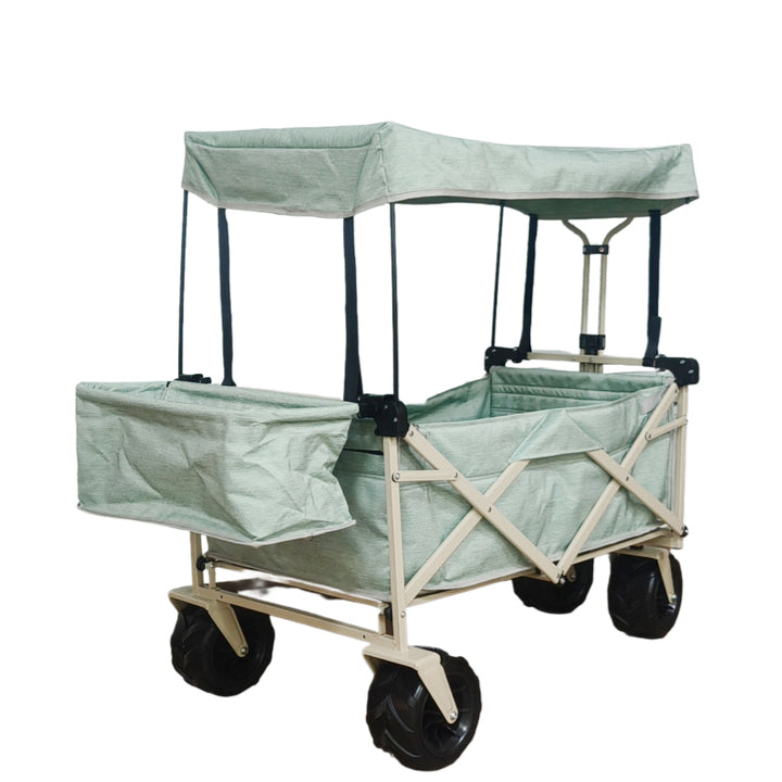 Outdoor Multipurpose Folding Wagon Cart Heavy Duty Collapsible Utility Material Easy-Fold Storage Wagon Hand Trolley Cart