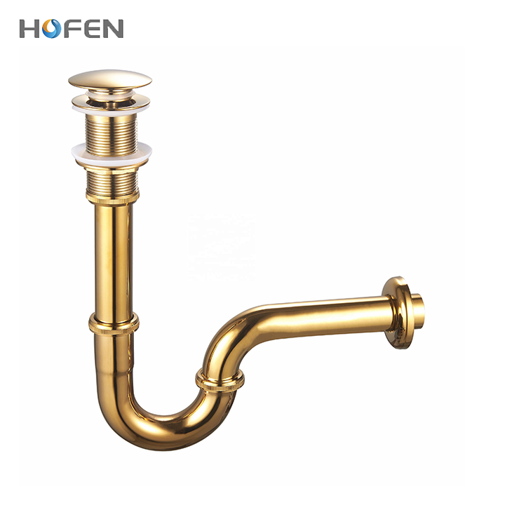 Modern G1-1/4' Bottle P Trap Wholesale Chrome Plated Brass P Drain Pipe for Bathroom Lavatory Use for Basin Waste