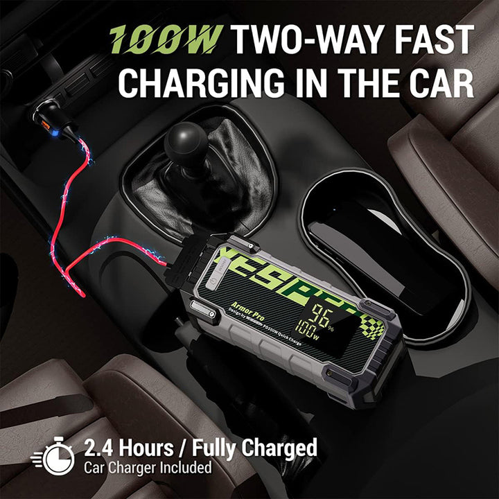 Yesper Good Quality Wireless Power Bank 240W 66666mAh Portable Power Bank with Jump Starter for Car Refrigerator