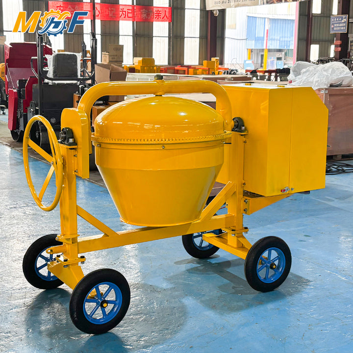 Gasoline 350L Drum Concrete Mixer New Portable Mobile Cement Mixer with 4 Wheels for Construction Industry