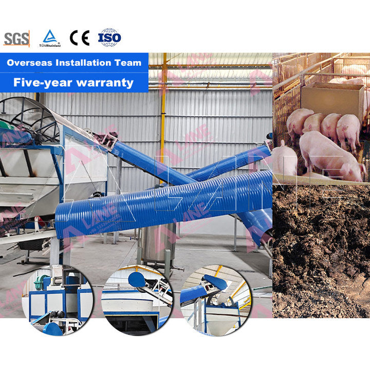 LANE Automated Poultry Farm Waste Recycling System Goose Manure Composting Organic Fertilizer Production Line