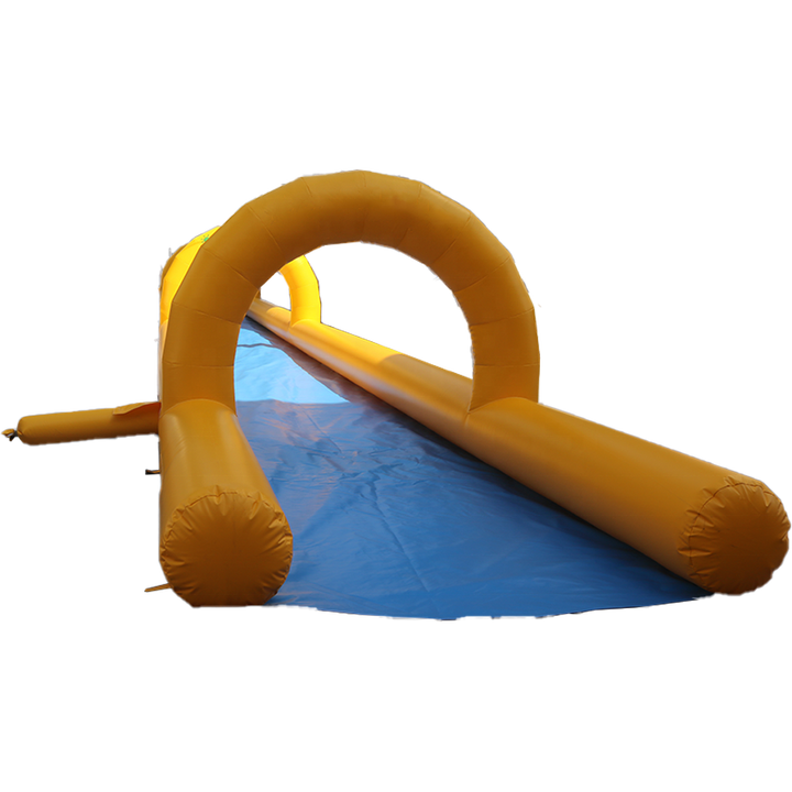 Custom Summer Outdoor 100m Long City Inflatable Water Sprinkler Arch Single lane Lawn Inflatable Water slip n Slide