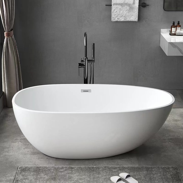 Luxury Modern Cheap Egg Shape Soaking Virgin Acrylic Free-Standing Seamless White Bathroom Bathtub Baby and Shower
