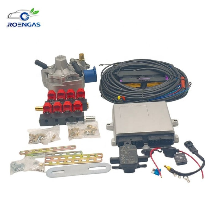 New Aluminum LPG Mini Kit ECU Reducer Injector for 8Cyl Engine Autogas Conversion