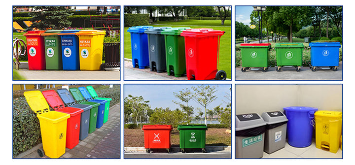 Customizable HDPE Industrial Public Outdoor 100L 120L 240L 360L 660L 1100 Liter Mobile Foot Pedal Waste Bin With Wheel