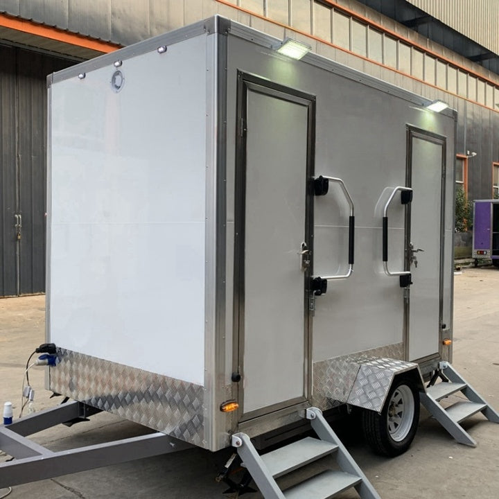 Modern Portable Toilets Mobile Restrooms Outdoor Mobile Bathroom Trailer Washroom for Camping Construction Durable Toilet