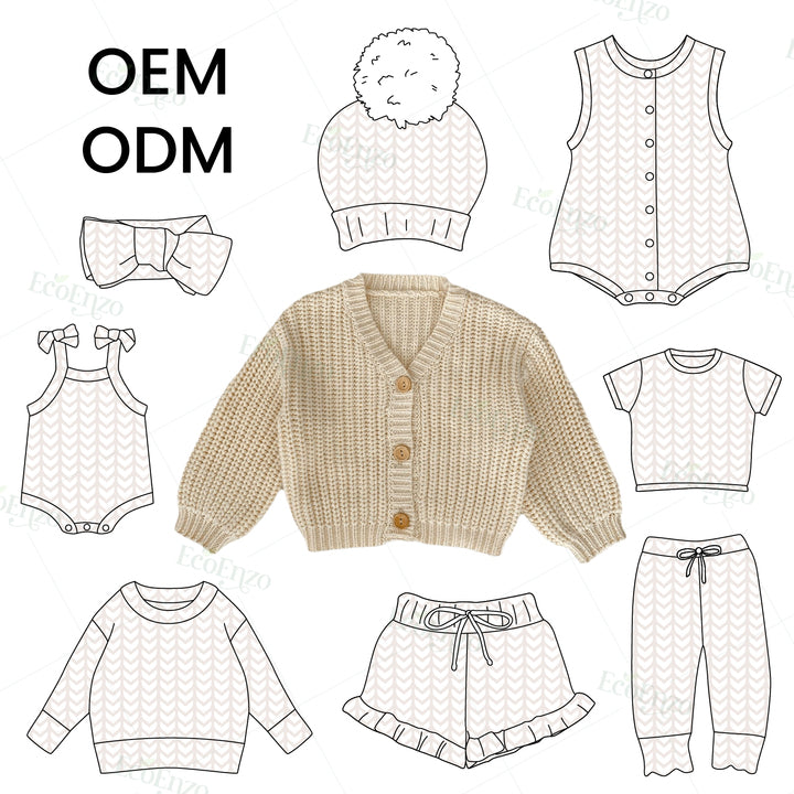 OEKO-TEX Certified Baby Sweater Private Label Baby Knit Romper OEM ODM Newborn Baby Knitwear Factory