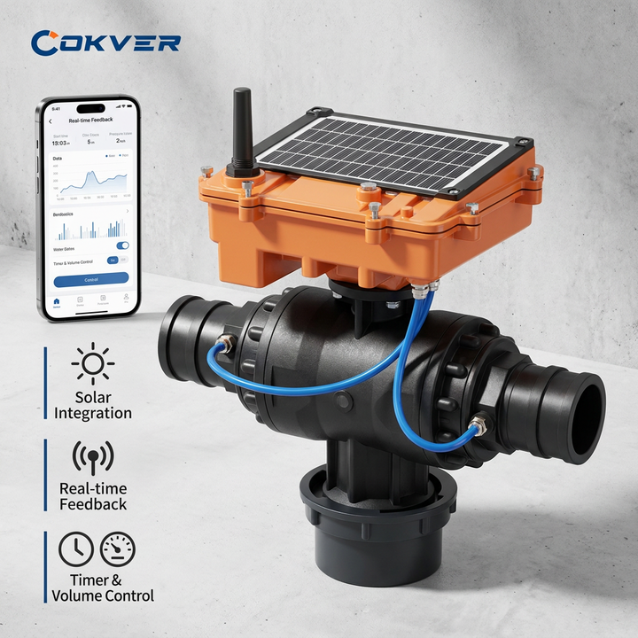 New Solar-powered Electric Valve with 4G Intelligent Wireless Control for Agricultural Irrigation Water Valve OEM
