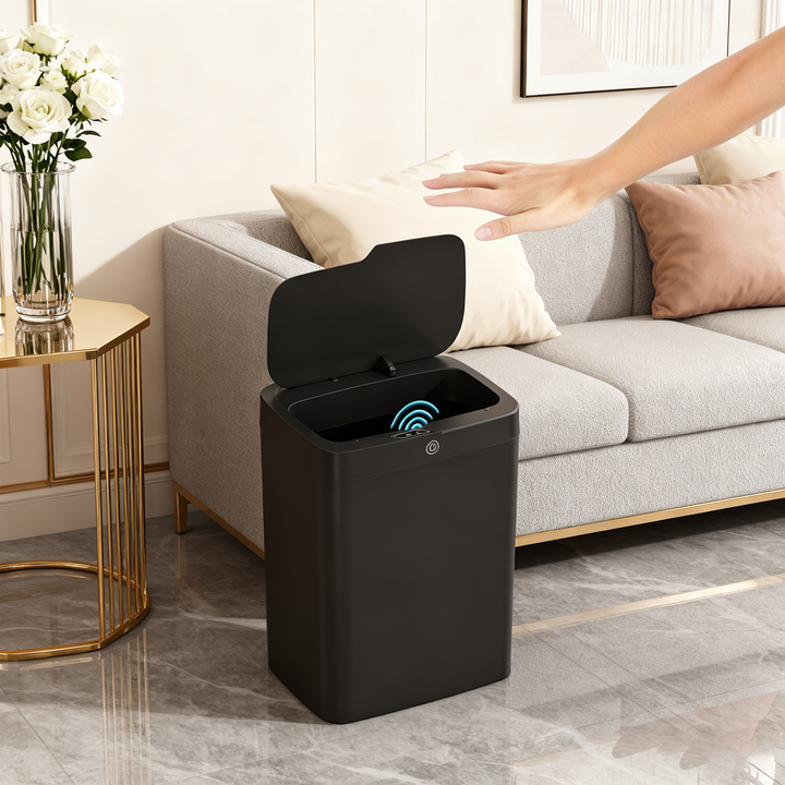 10L 12L ABS Plastic Sensor Smart Trash Can Indoor Automatic Garbage Bin for Home Use