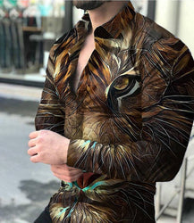 Fashion Custom Men Tee Dress Shirts Casual Clothes Long Sleeve Printing Shirts For Mens
