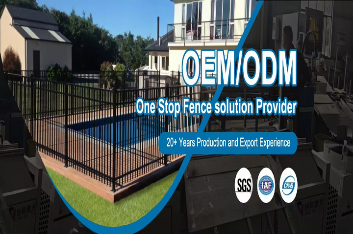 High Quality Aluminum Swing Gate Fence Heat Treated Wood with Metal Frame for House Main Driveway 3D Modeling Service