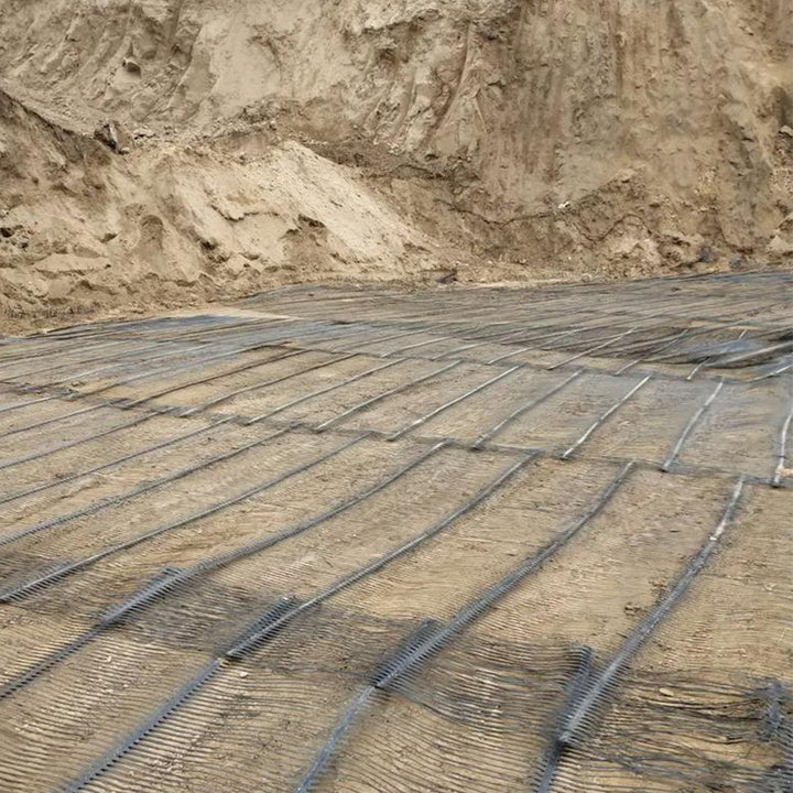 HDPE Reinforced Uniaxial Geogrid Fence Mesh Retaining Wall Road Driveway Reinforcement Retaining Wall Soil Stabilization