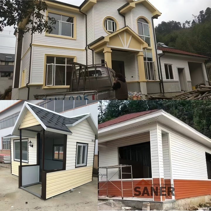 Anti-UV PVC Exterior Wall Panels Long Lifespan Vinyl Siding for Home Cabin Garden House Office Buildings Modern House Decoration