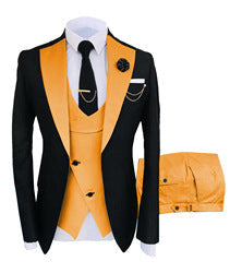 2022 Slim fit groom wedding business tuxedo formal gentleman 3 pieces blazer designs for set men suits
