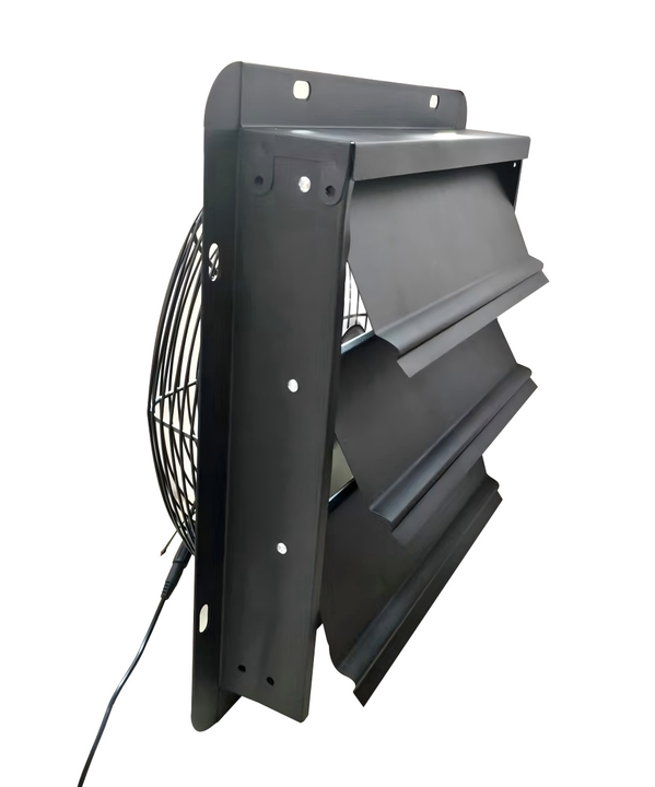 Factory Export Automatic 12inch Solar Shutter Exhaust Fan Industrial Farm Paint Room AC Wall Mounted Ventilation Fan