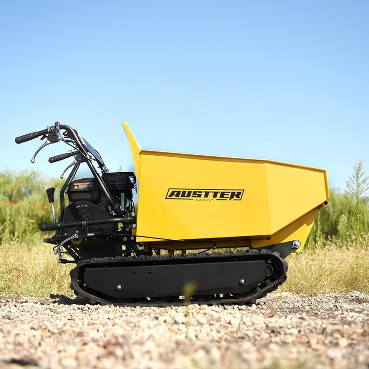 AUSTTER 500KG Load Capacity Gasoline Engine Powered Barrow Small Tracked Crawler China Mini Dumper