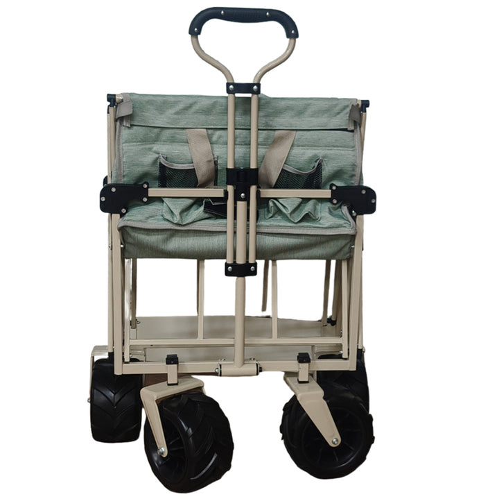 Outdoor Multipurpose Folding Wagon Cart Heavy Duty Collapsible Utility Material Easy-Fold Storage Wagon Hand Trolley Cart