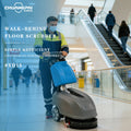 Ultra-Compact Walk-Behind Floor Scrubber 24V 15L Tank 330mm Width Battery Powered Cleaning Machine for Cafe Retail Shop