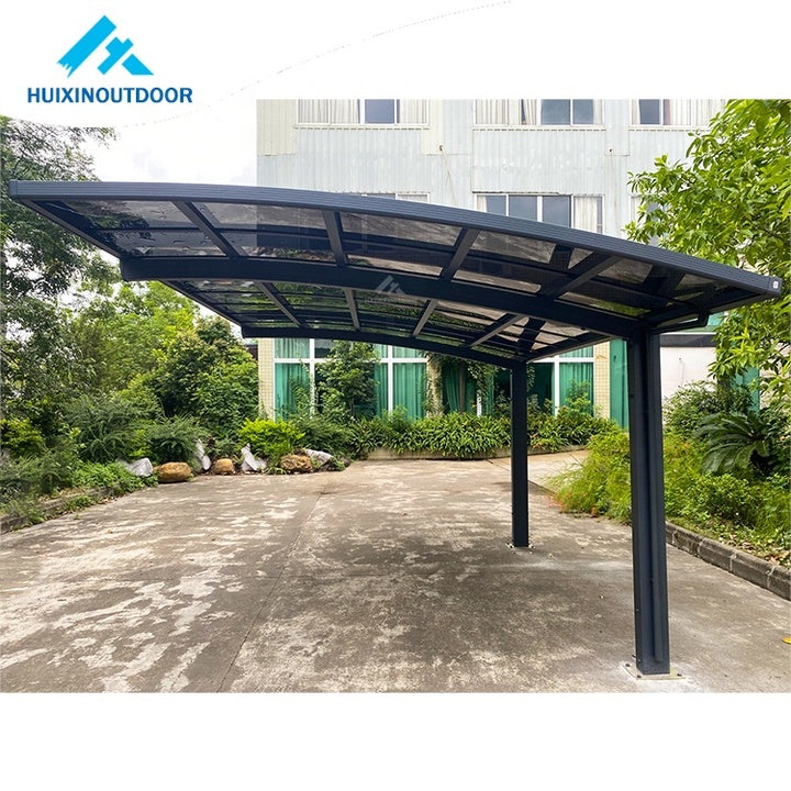 Outdoor Car Garage Aluminum Solid PC Shade Driveway Carport Aluminum Frame Car Parking