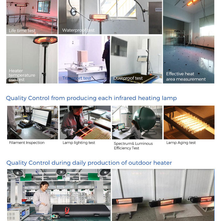 Electricity Appliances Infrared Heater Electric Home IP65 Waterproof Electric Infrared Halogen Radiant Heater