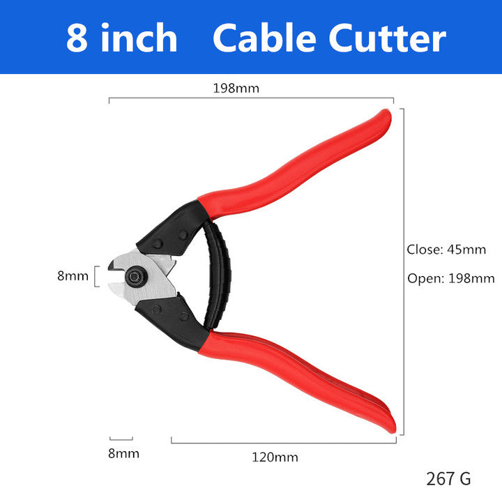 YTH Wire Rope Cutter CRV Steel with PVC Handle Heavy Duty Cutter for Steel Wire Rope Cable and Iron Wire