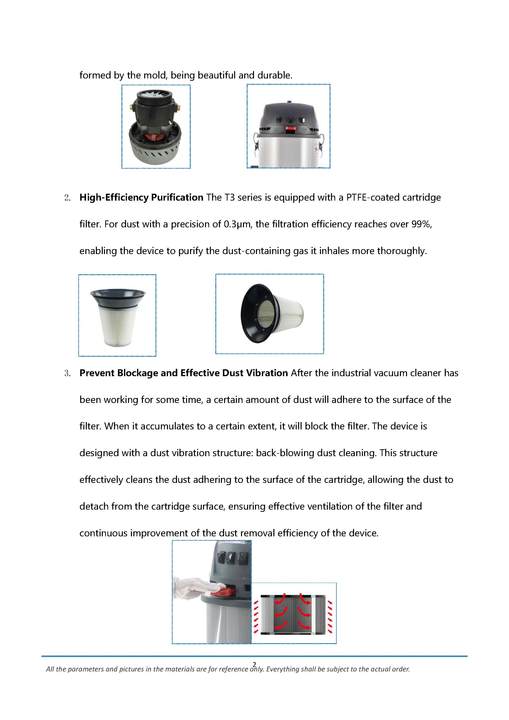 Merrock Electric Single-Phase 3600W 220V Manual Industrial Vacuum Cleaner Back-blowing Dust Cleaning for Floor Grinding Machines