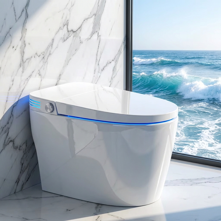 Modern Auto Sensor Flush One Piece Intelligent Bidet Wc Heating Toilet Bowl Automatic Operation Smart Toilet With Remote Control