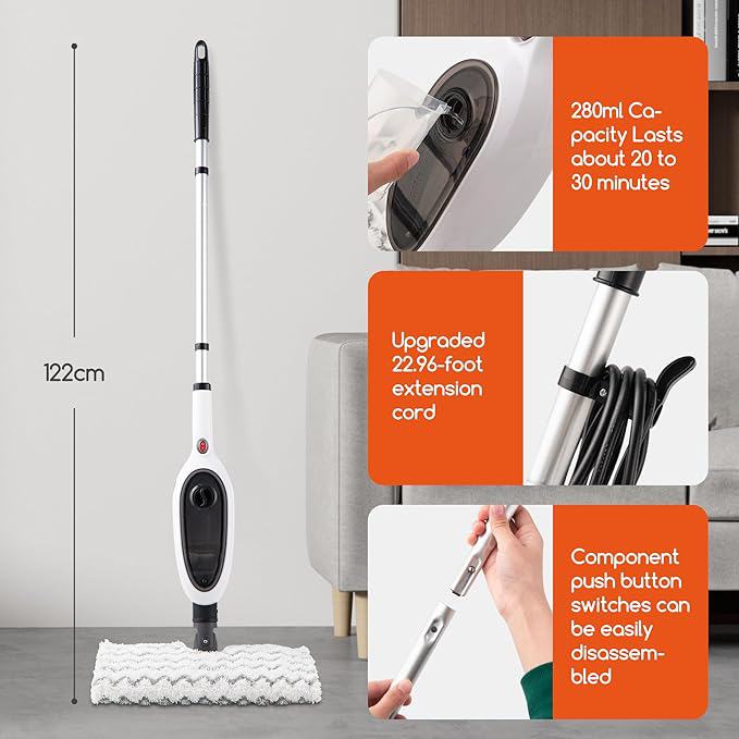 Hot Sale 10-in-1 Wireless Electric Floor Steam Mop Multi-Function Household Cleaner for Carpet Product for Quick Cleaning