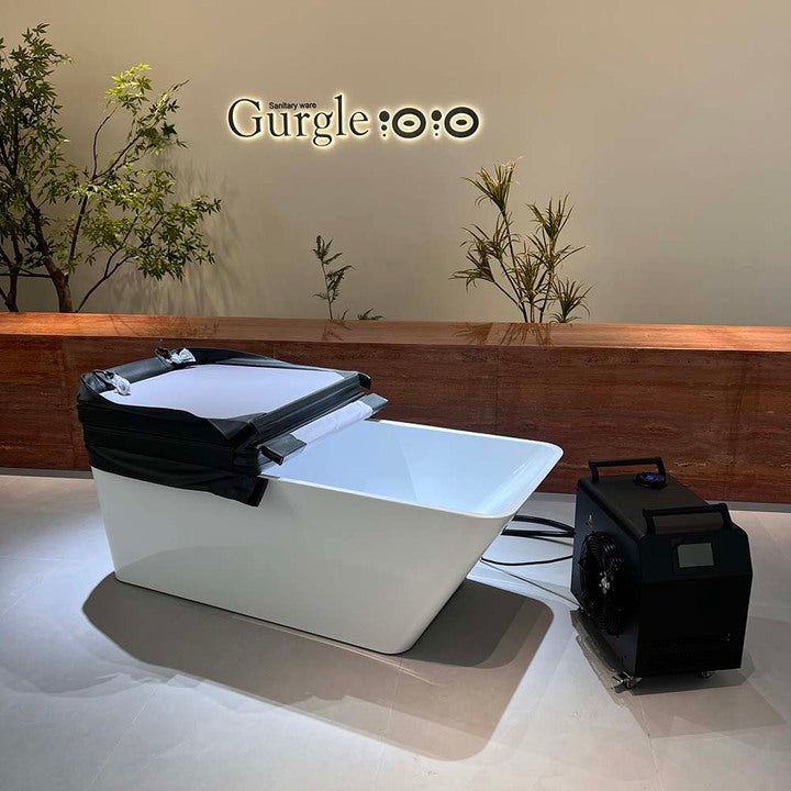 Luxury Acrylic Freestanding Soaking Ice Bathtub Cold Plunge Tub Ice Bath Tub With Cooling System